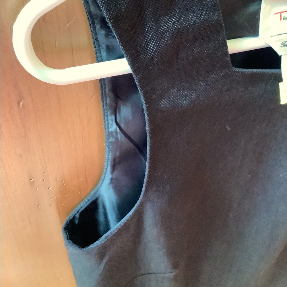 Talbots. Solid Black Irish Linen Lined Shift, She… - image 6